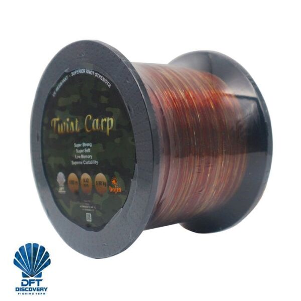 DFT Bojin TwistCarp Kahve-Yeşil 1000 m 0.32 mm Misina