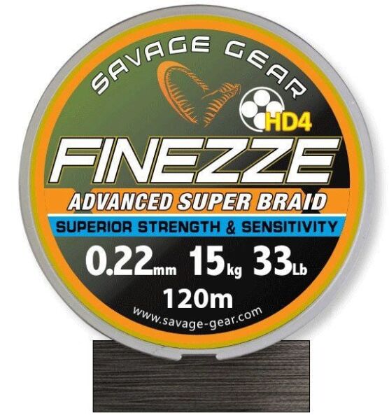 Savage gear Finesse HD4 Braid 300 m 0,22 mm 33 lbs 15 kg Grey Örgü İp