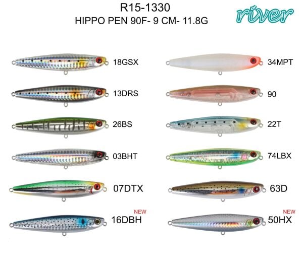 River Hippo Pen 90F 9 cm 11.8Gr Popper 18GSX