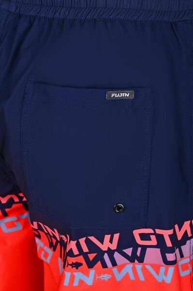 Fujin Pro Angler Board Short Mayo Scarlet Dark Navy