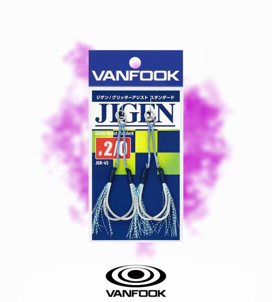 VANFOOK JGR-45 JIGEN GLITTER STD ASIS 2P #2/0