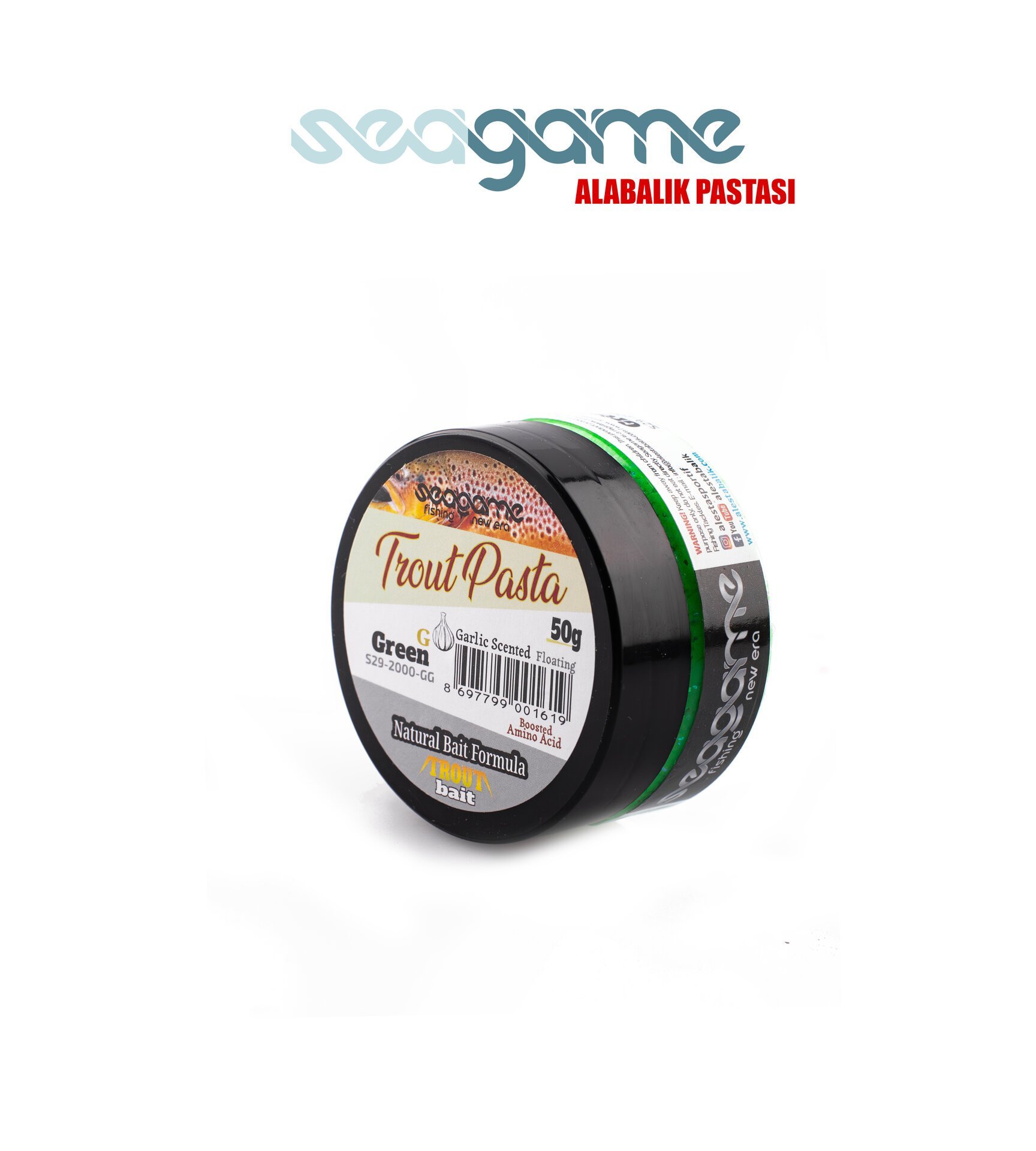 SEAGAME TROUT PASTA ALABALIK HAMURU SARIMSAK YEŞİL 50G