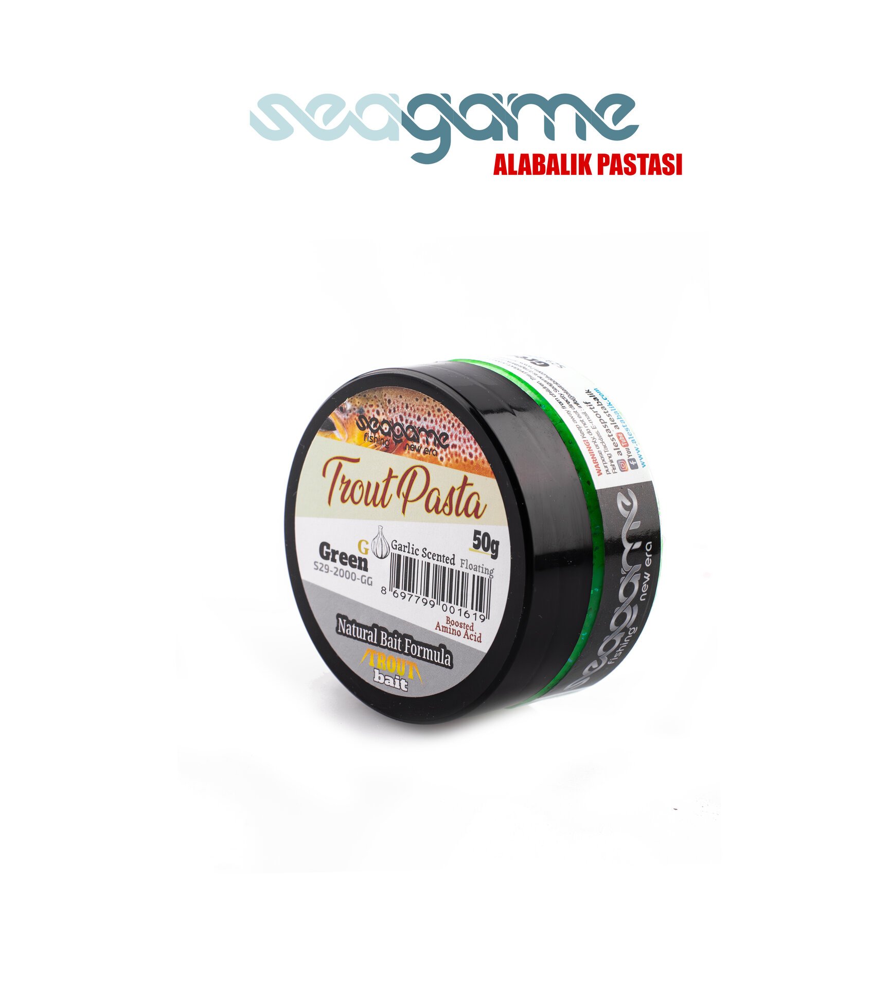 SEAGAME TROUT PASTA ALABALIK HAMURU SARIMSAK YEŞİL 50G