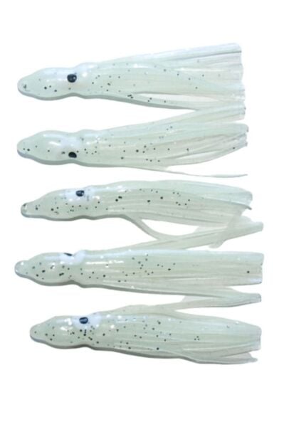 SİLİKON AHTAPOT 14 CM 5 Lİ PAKET RENK : GLOW