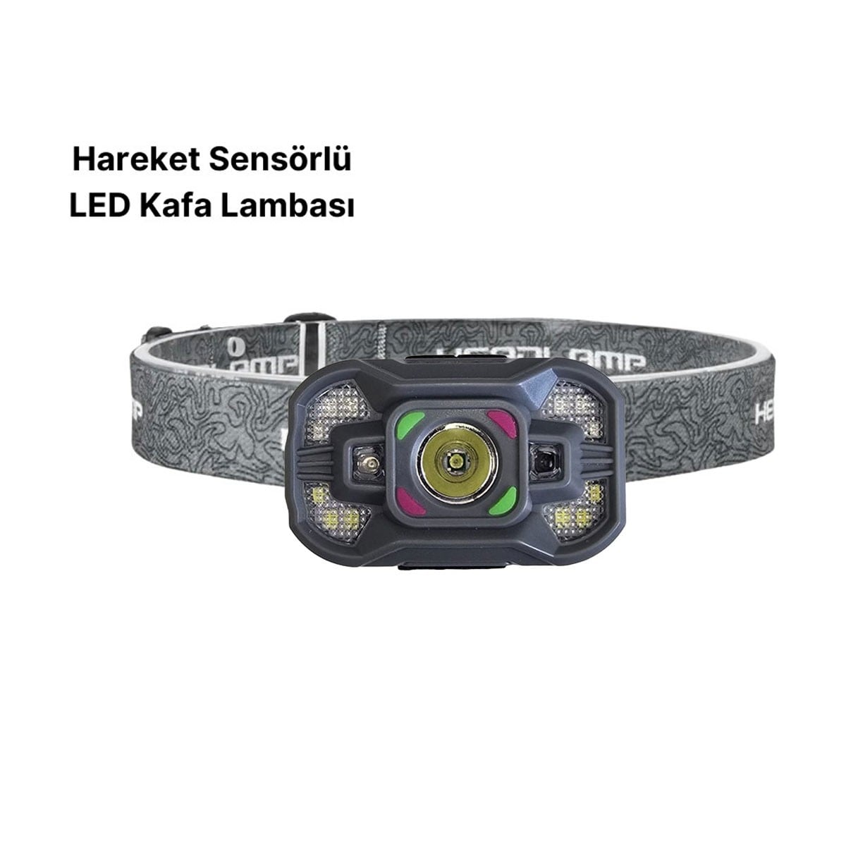 HASUBA HS-230 Sensörlü Şarjlı Type-C Çok Amaçlı Kırmızı Işıklı Kafa Lambası