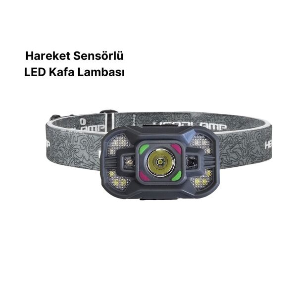 HASUBA HS-230 Sensörlü Şarjlı Type-C Çok Amaçlı Kırmızı Işıklı Kafa Lambası