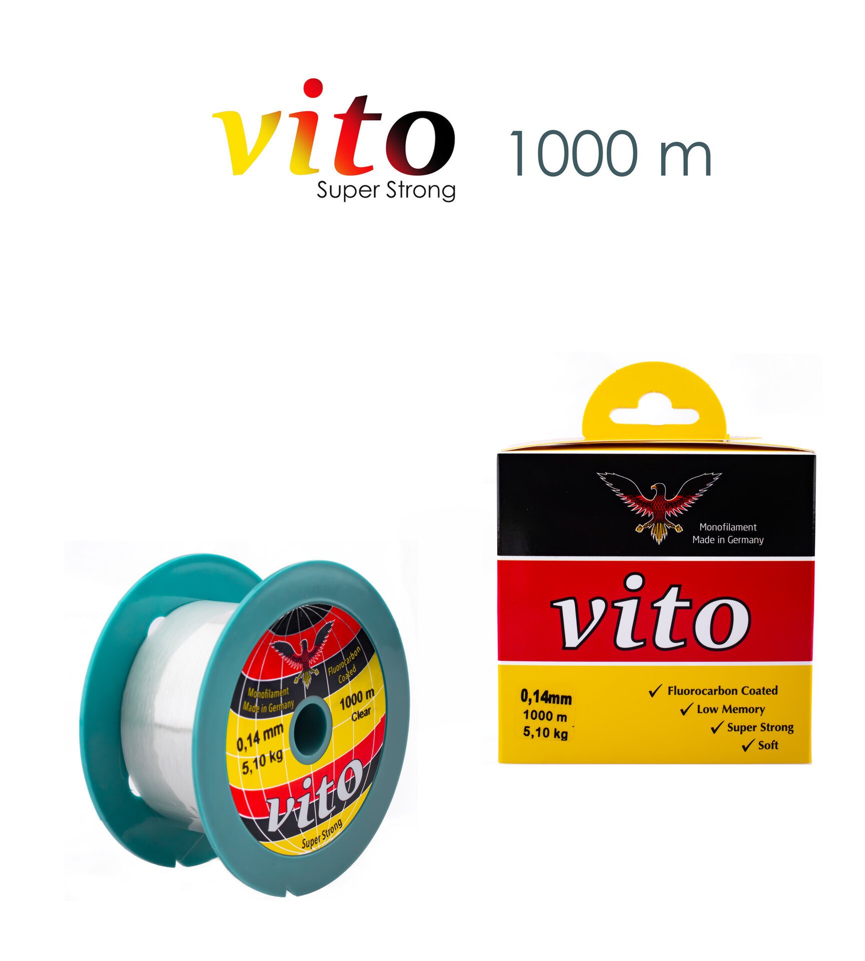 VİTO 0,14 1000M BOBİN MİSİNA ŞEFFAF