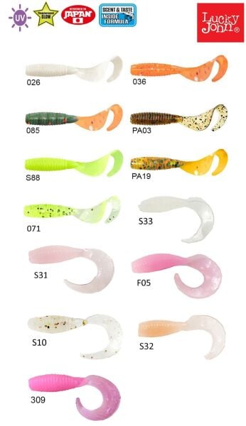 Lucky John Micro Grub 1'' (2.5 cm) Silikon Yem 15P S33