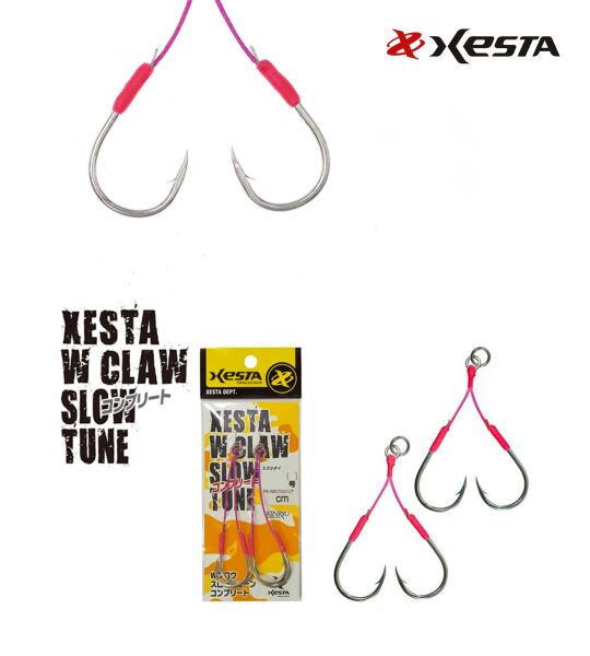XESTA W CLAW SLOW TUNE DOUBLE ASSIST 2/0 2 CM #20 2P