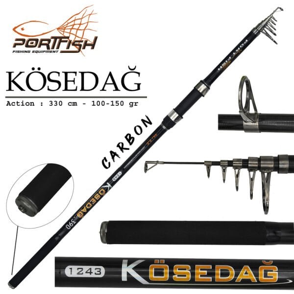 Portfish Kösedağ 300 cm Teleskopik Olta Kamışı  75-150 gr