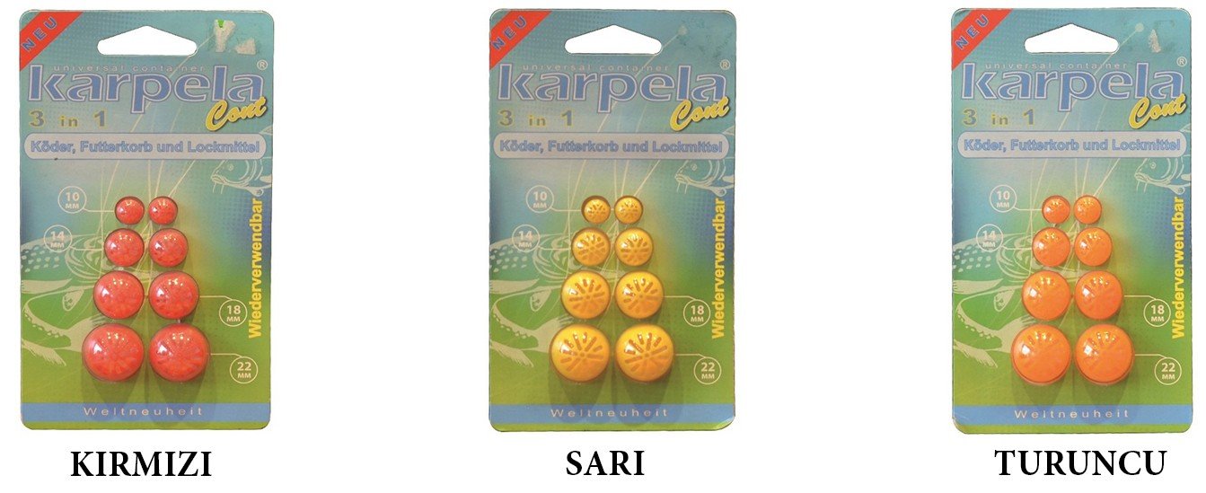 Karpela Cont Yem Tüpü Uzun Delikli 10-14-18-22mm 4'lü Set