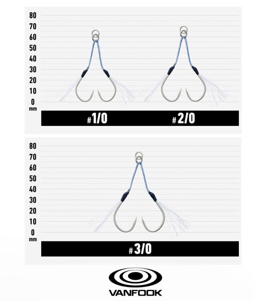 VANFOOK JGR-45 JIGEN GLITTER STD ASIS 2P #3/0