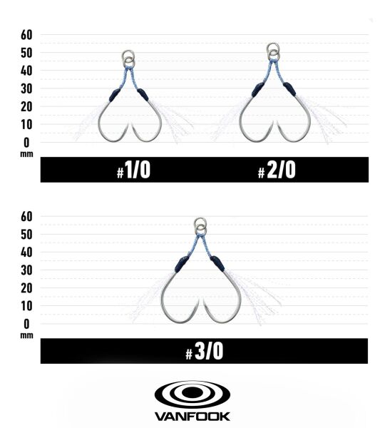 VANFOOK JGS-44 JIGEN GLITTER SHORT ASIS 2P #3/0