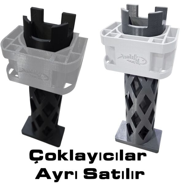 Meiho & Shufa Uyumlu 3D Baskı Kamış Standı - Hassas LRF/Spin Olta Tutucu (Klipssiz)
