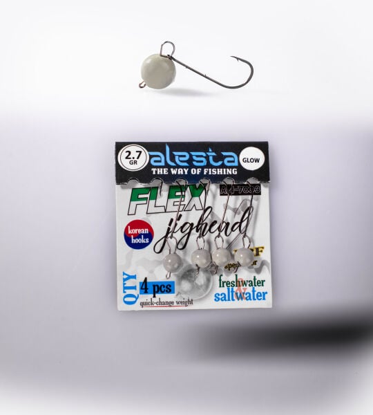 FLEX JIGHEAD GLOW 4P 2.7G