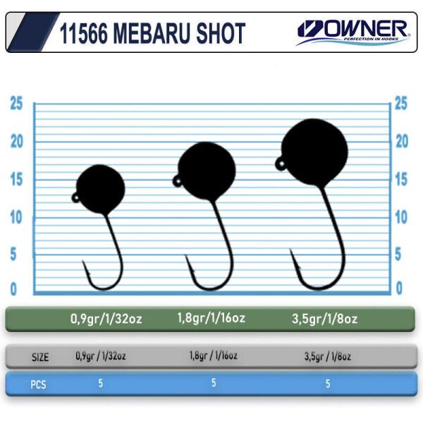 Cultiva 11566 Mebaru Shot Glow Lrf Jighead