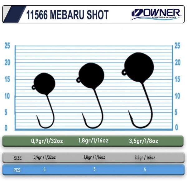 Cultiva 11566 Mebaru Shot Glow Lrf Jighead