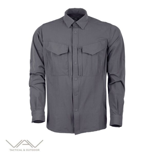 T. VAV Uzun Kol Gömlek Tacflex-03 - Füme - S