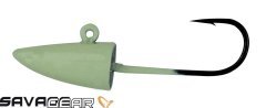 Savage gear LRF Micro sandeel jigghead 3g #8 4pcs Glow Sahte Balık