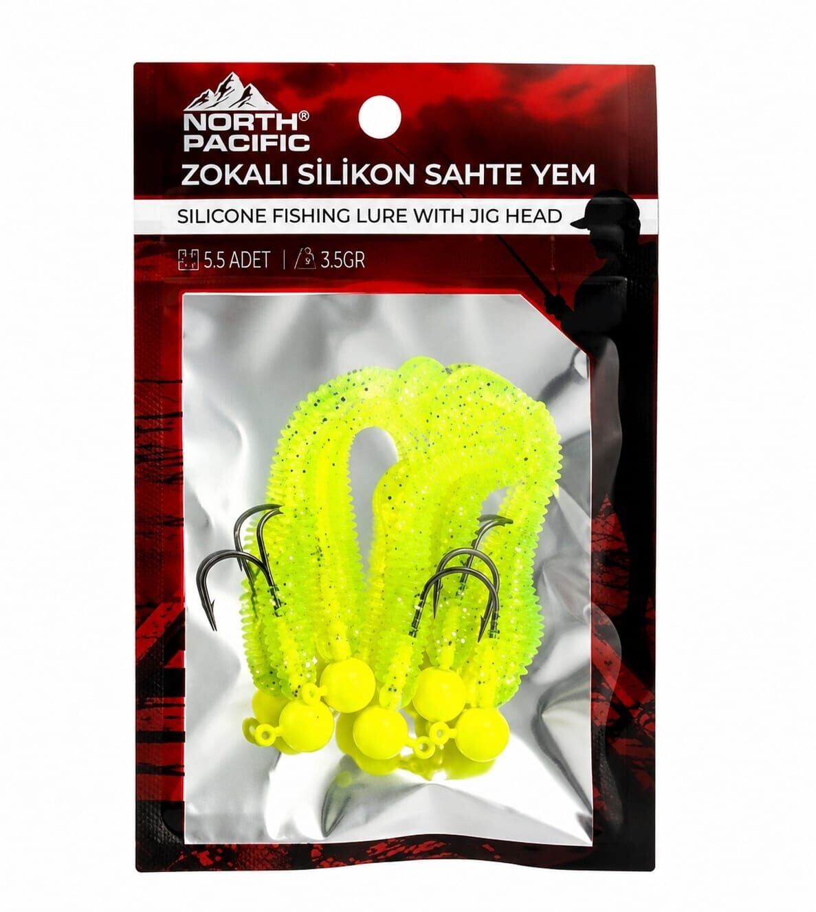 NORTH JİGHEAD SİLİKON SET 3.5 GR 5 Lİ PK YELLOW