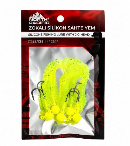 NORTH JİGHEAD SİLİKON SET 3.5 GR 5 Lİ PK YELLOW