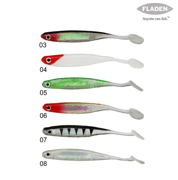 FLADEN GLIMMER SHIMMER MINNOW  10 CM 5P 04