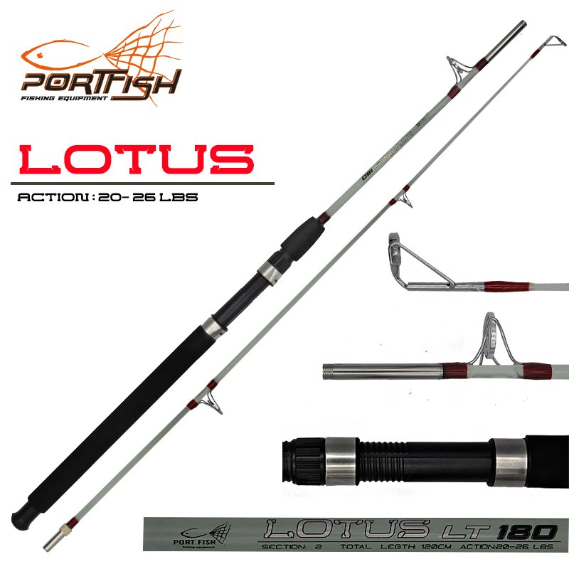 Portfish Lotus 180 cm Metal Halkalı Tekne Kamışı 20- 26 lbs