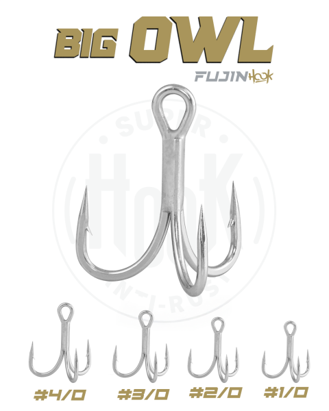 Fujin Big OWL Süper Anti-Rust Üçlü Kanca