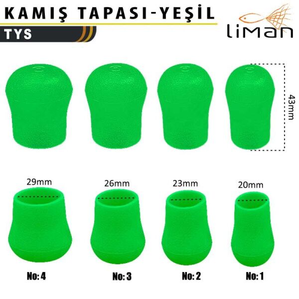 Liman Kamış Tapası Yeşil - 10 Adetli