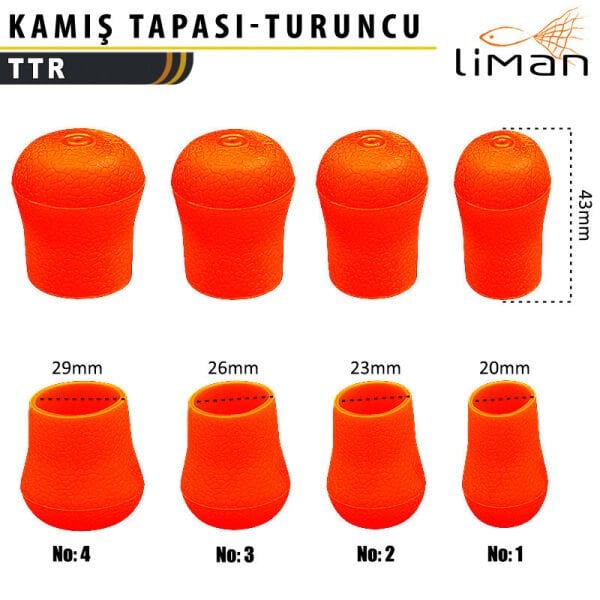 Liman Kamış Tapası Turuncu - 10 Adetli