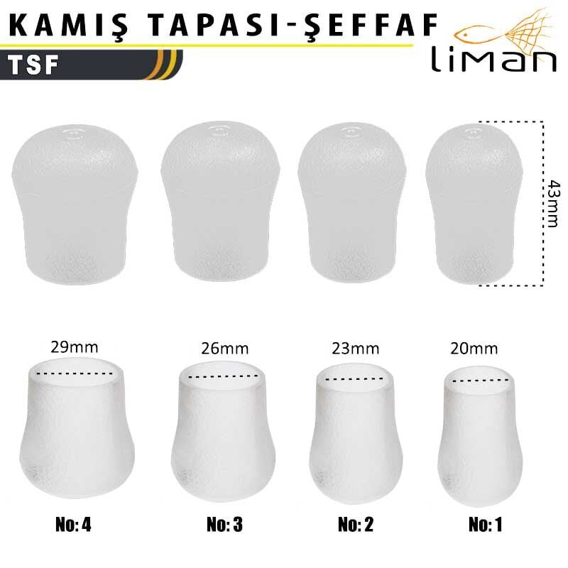 Liman Kamış Tapası Şeffaf - 10 adetli