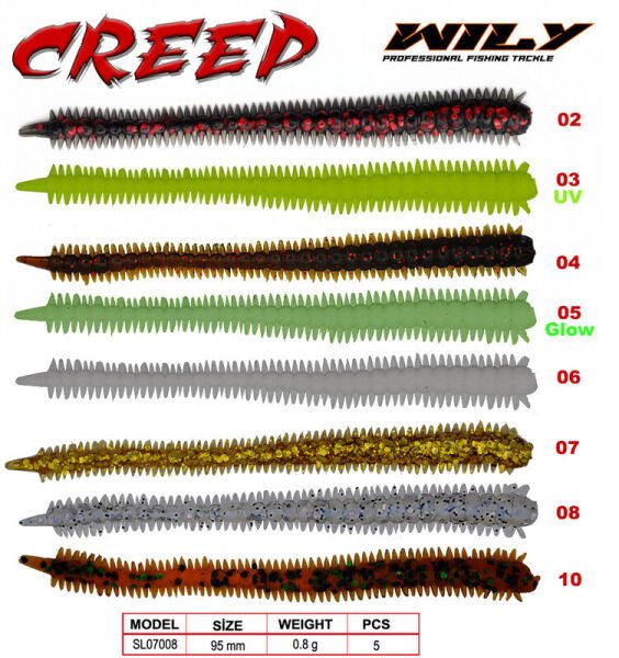 Wily Creep Silikon Yem 9.5 cm 0.8 gr