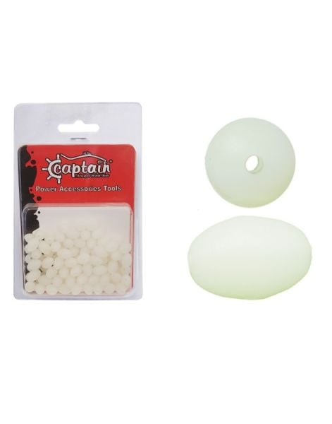 Captain  Glow Boncuk Oval Çapari ve Takım Boncuğu 100'lü Paket