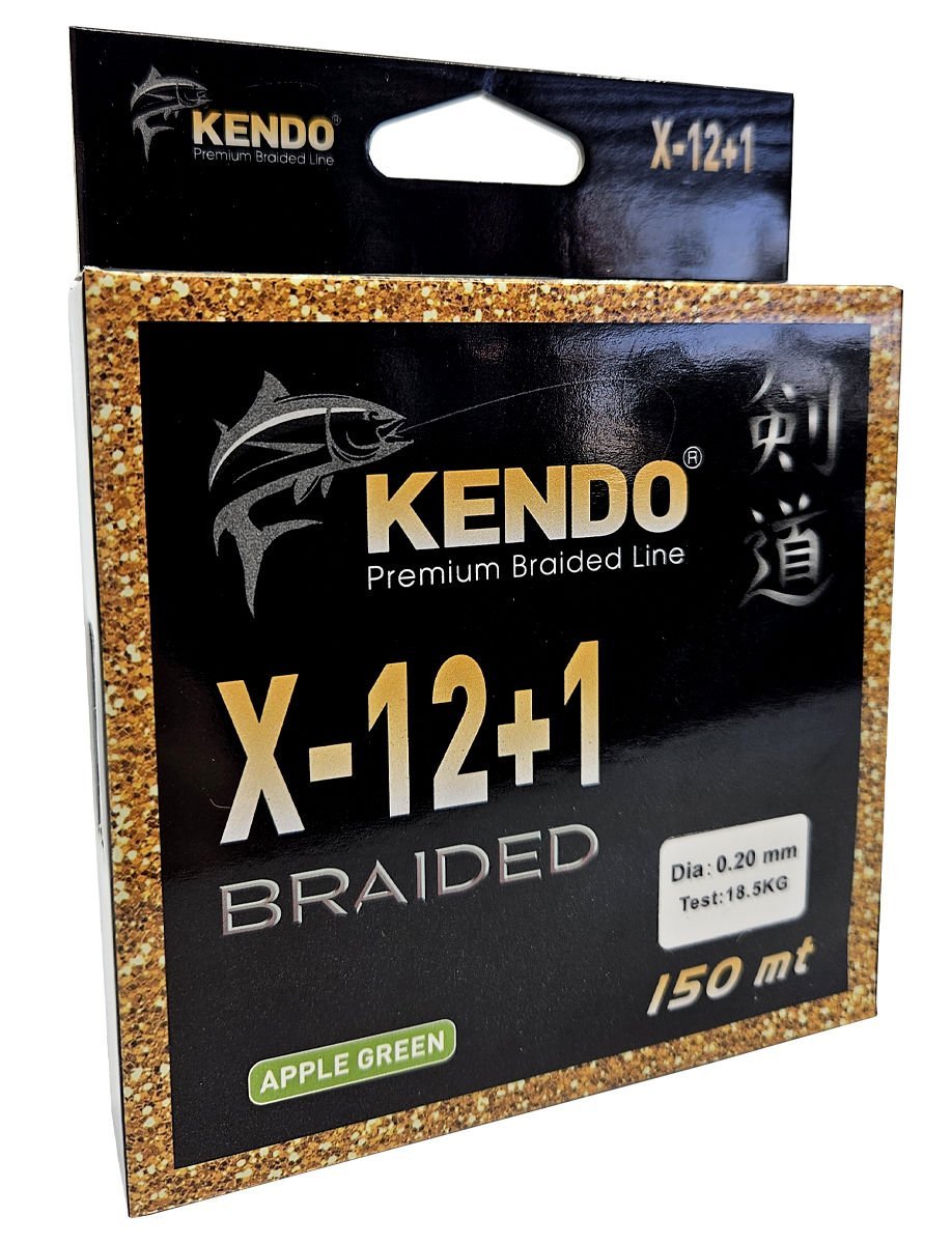 Kendo X-12+1 Braided 150m Apple Green Örgü İp