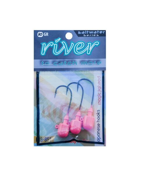 RIVER MAGIC JIG HEAD PINKGLOW , 3P