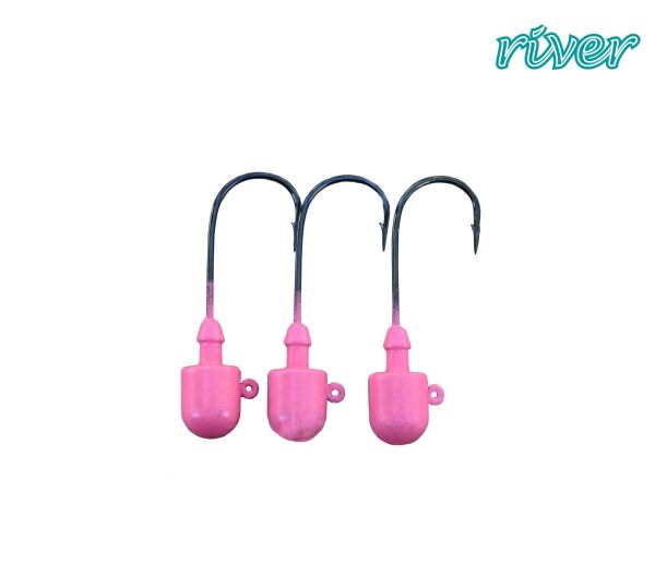 RIVER MAGIC JIG HEAD PINKGLOW , 3P 7 GR