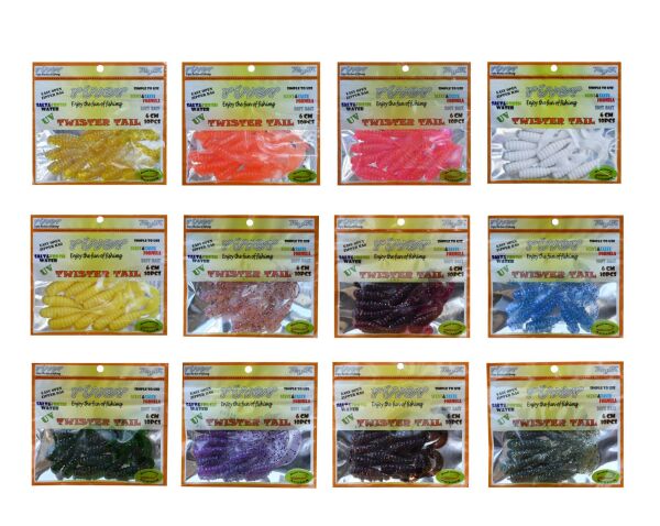 TWISTER TAIL, 6 CM,10P