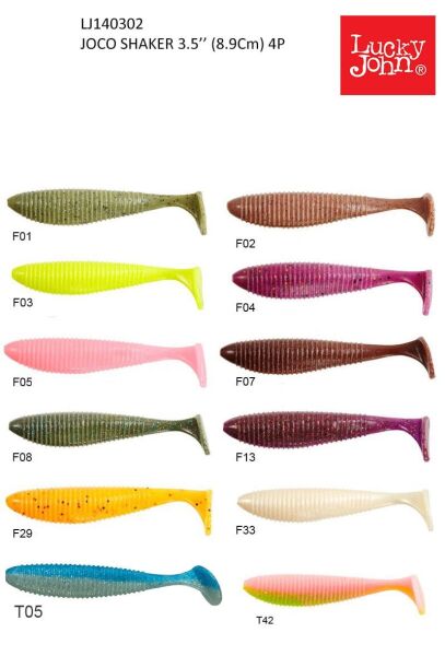 Lucky John Joco Shaker 3.5'' (8.89 cm) 4P Silikon Yem