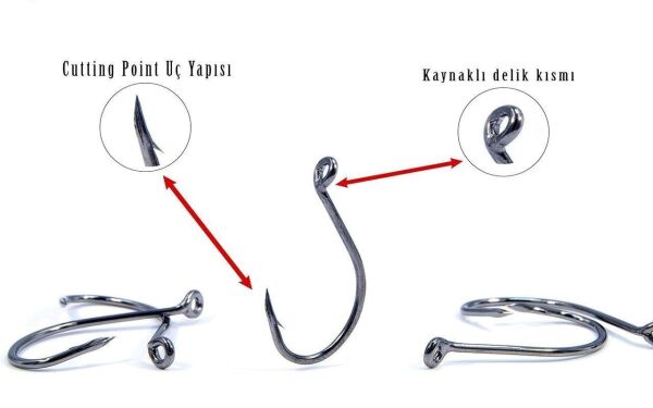 Fujin Cut SSW Delikli Kaynaklı Çapraz Octopus Kancası