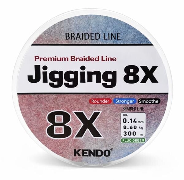 Kendo Jigging 8X Flash 300 mt Örgü İp (FLUO GREEN)