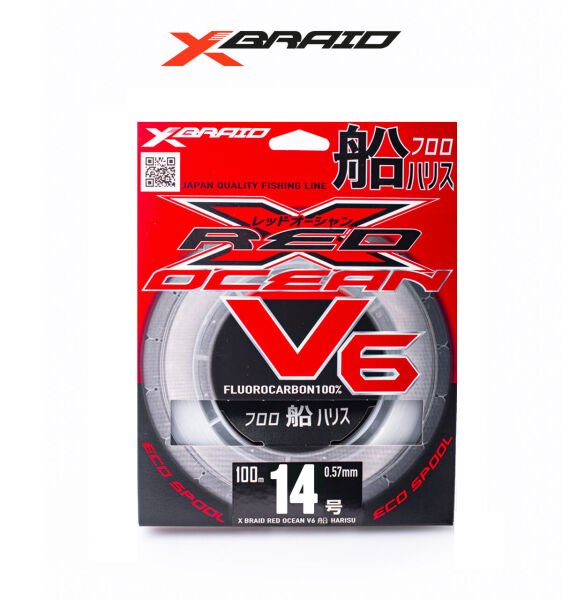 YGK X059 RED OCEAN V6 FC 100M 0.62-22.7KG