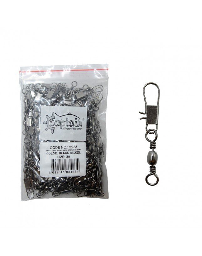 Captain 5233 Kilitli Klips 144'lü Paket Black Nikel