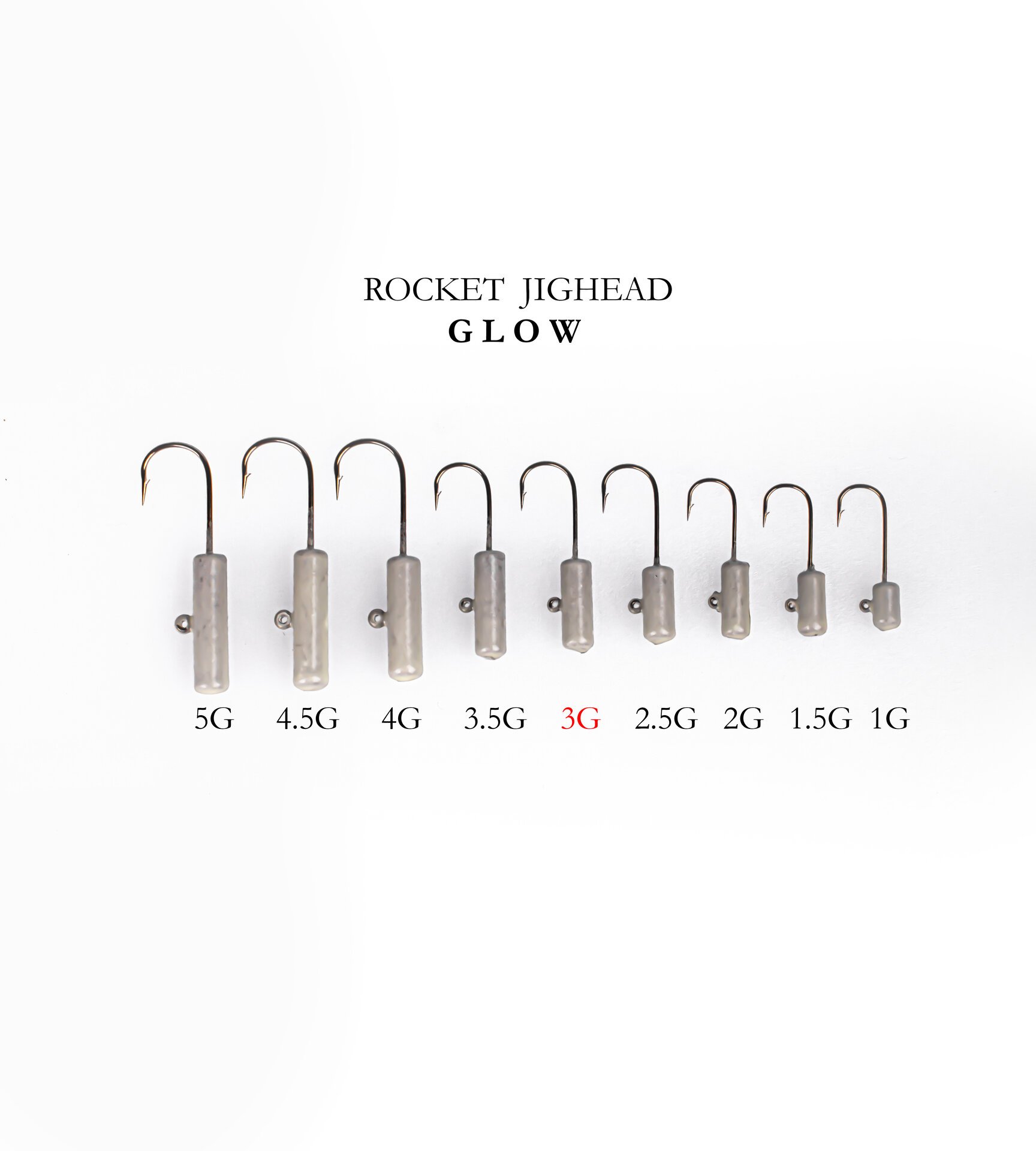 ROCKET JIGHEAD GLOW 4P 3G