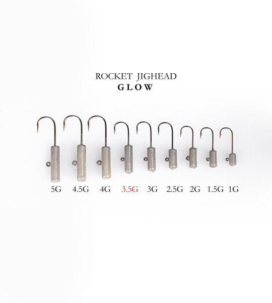 ROCKET JIGHEAD GLOW 4P 3.5G