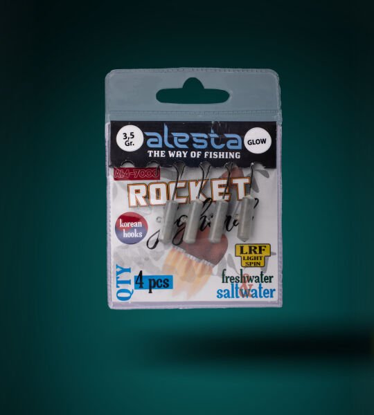 ROCKET JIGHEAD GLOW 4P 3.5G
