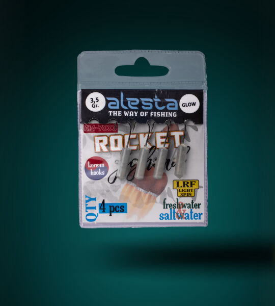 ROCKET JIGHEAD GLOW 4P 3.5G