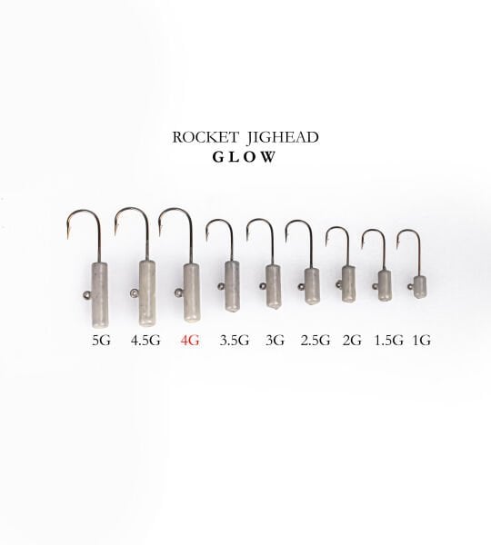 ROCKET JIGHEAD GLOW 4P 4G