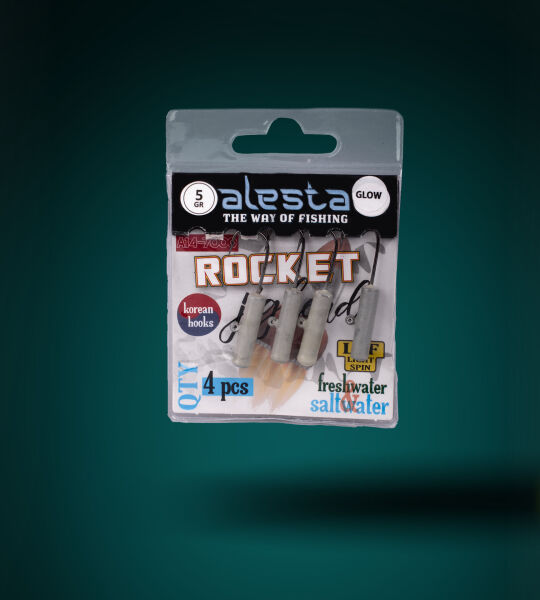 ROCKET JIGHEAD GLOW 4P 5G