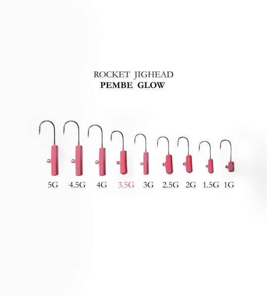 ROCKET JIGHEAD PEMBE GLOW 4P 3.5G