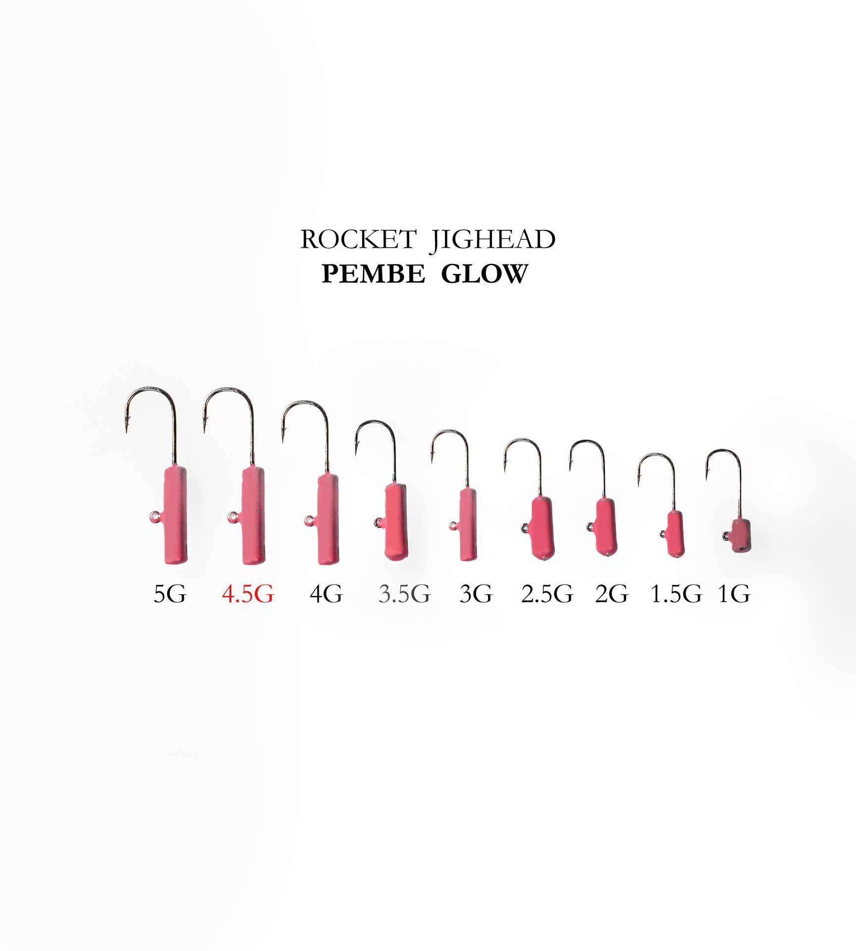 ROCKET JIGHEAD PEMBE GLOW 4P 4.5G